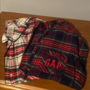 2 Flannel pajama shirts